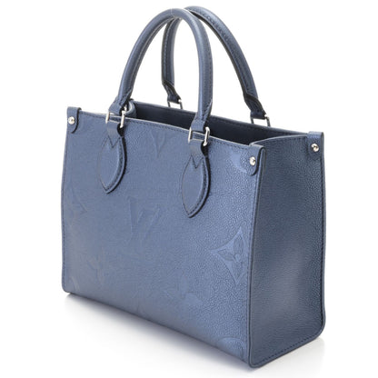 Louis Vuitton On The Go PM Monogram Empreinte Metallic Blue Shoulder Bag — view 2