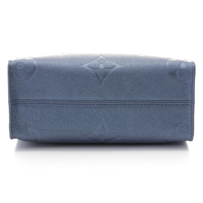Louis Vuitton On The Go PM Monogram Empreinte Metallic Blue Shoulder Bag — view 3