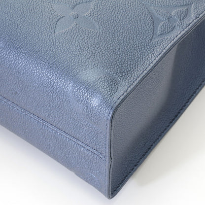 Louis Vuitton On The Go PM Monogram Empreinte Metallic Blue Shoulder Bag — view 5