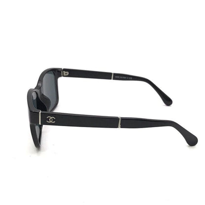 Chanel CC Logo Sunglasses Eyewear Black Silver — view 5