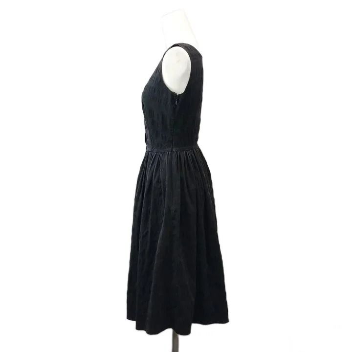 Prada Dress Scoop Neck Sleeveless Black Midi Length 36 — view 2