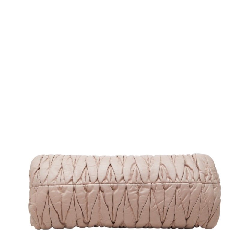 Miu Miu Matelasse Crossbody Shoulder Bag Pink Beige Red Leather — view 3