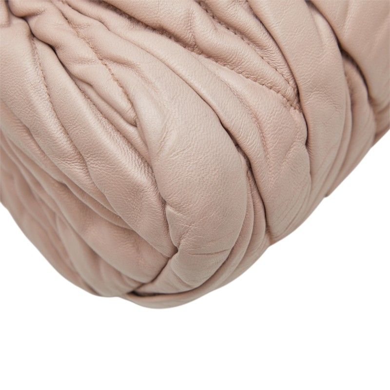 Miu Miu Matelasse Crossbody Shoulder Bag Pink Beige Red Leather — view 7