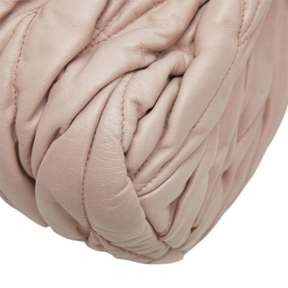 Miu Miu Matelasse Crossbody Shoulder Bag Pink Beige Red Leather — view 4