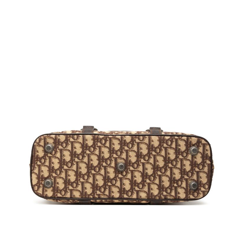 Dior Trotter Handbag Brown Beige Canvas Leather — view 3