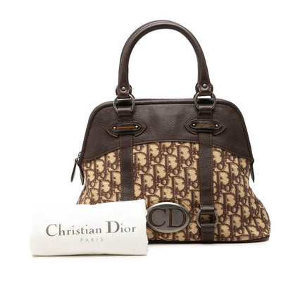 Dior Trotter Handbag Brown Beige Canvas Leather — view 6