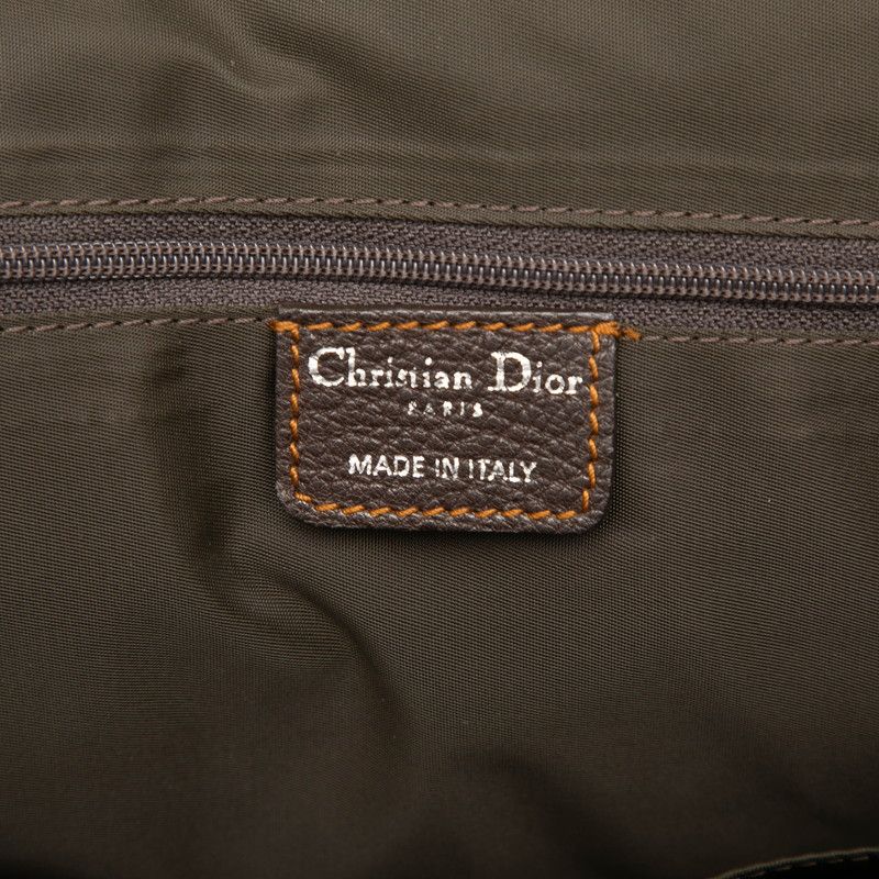 Dior Trotter Handbag Brown Beige Canvas Leather — view 5