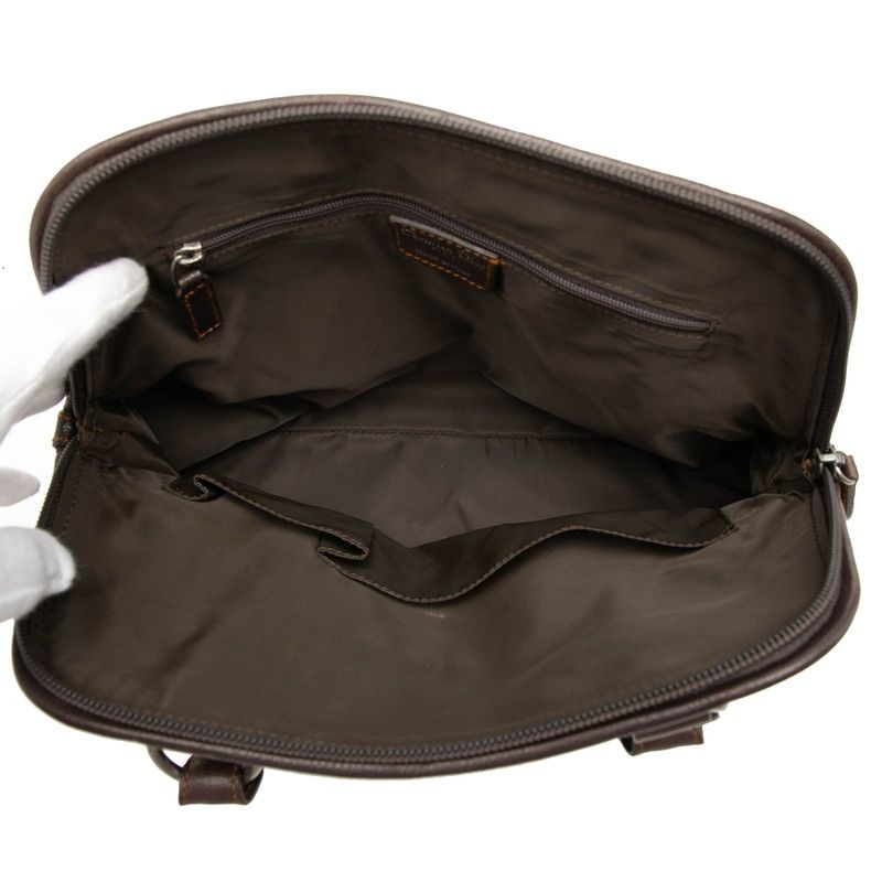 Dior Trotter Handbag Brown Beige Canvas Leather — view 4