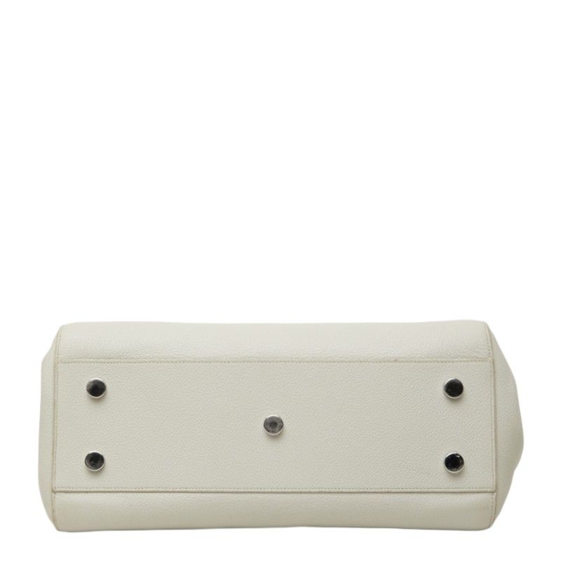 Saint Laurent Cabas Rive Gauche 2-Way Shoulder Bag Light Gray Leather — view 3