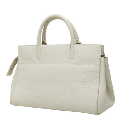 Saint Laurent Cabas Rive Gauche 2-Way Shoulder Bag Light Gray Leather — view 2