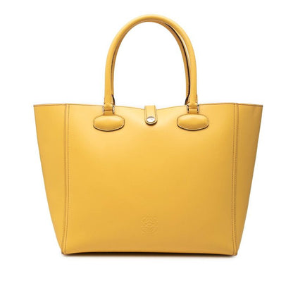 Loewe Anagram Tote Bag Yellow Purple Leather