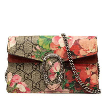 Gucci GG Blooms Dionysus Flower Mini Shoulder Bag Pochette Chain Multicolor