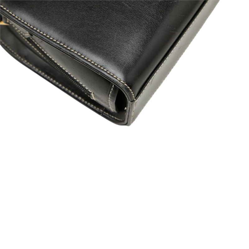 Dior Vintage Half Moon Shoulder Bag Black Leather — view 7