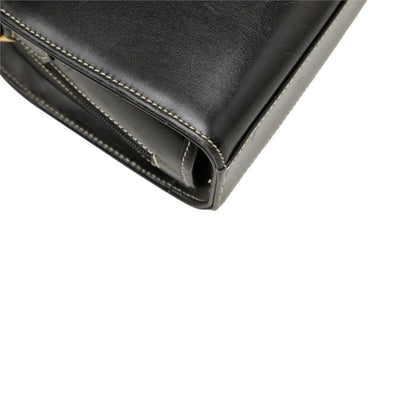 Dior Vintage Half Moon Shoulder Bag Black Leather — view 7