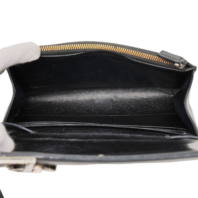 Saint Laurent YSL Logo Crossbody Wallet on Chain Shoulder Bag Black Leather — view 8