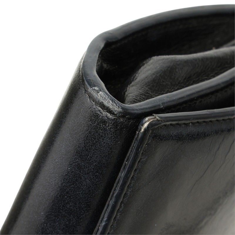 Saint Laurent YSL Logo Crossbody Wallet on Chain Shoulder Bag Black Leather — view 5