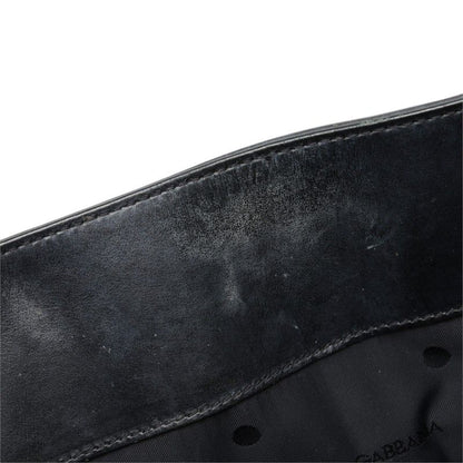 Dolce & Gabbana Logo Handbag Black Leather — view 8