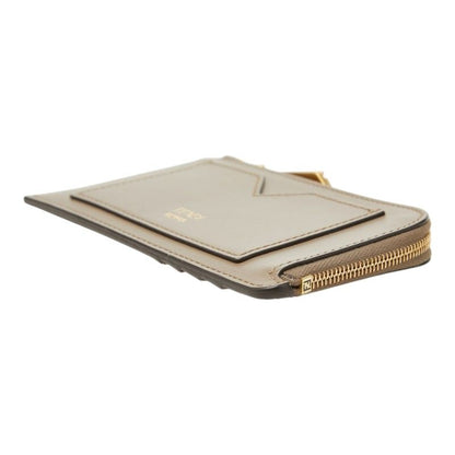 Fendi Peekaboo Selleria Card Case Brown Leather — view 4