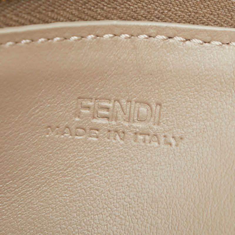 Fendi Peekaboo Selleria Card Case Brown Leather — view 7