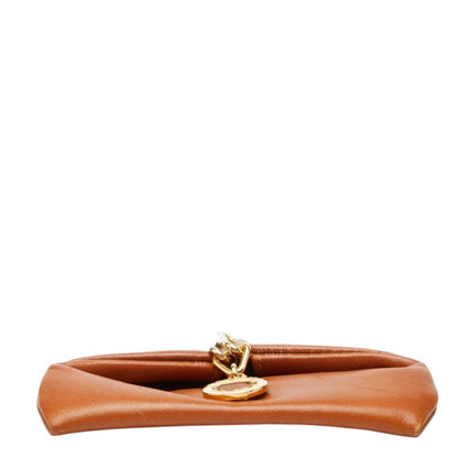 Celine Vintage Coin Purse Triangle Brown Gold Leather — view 3