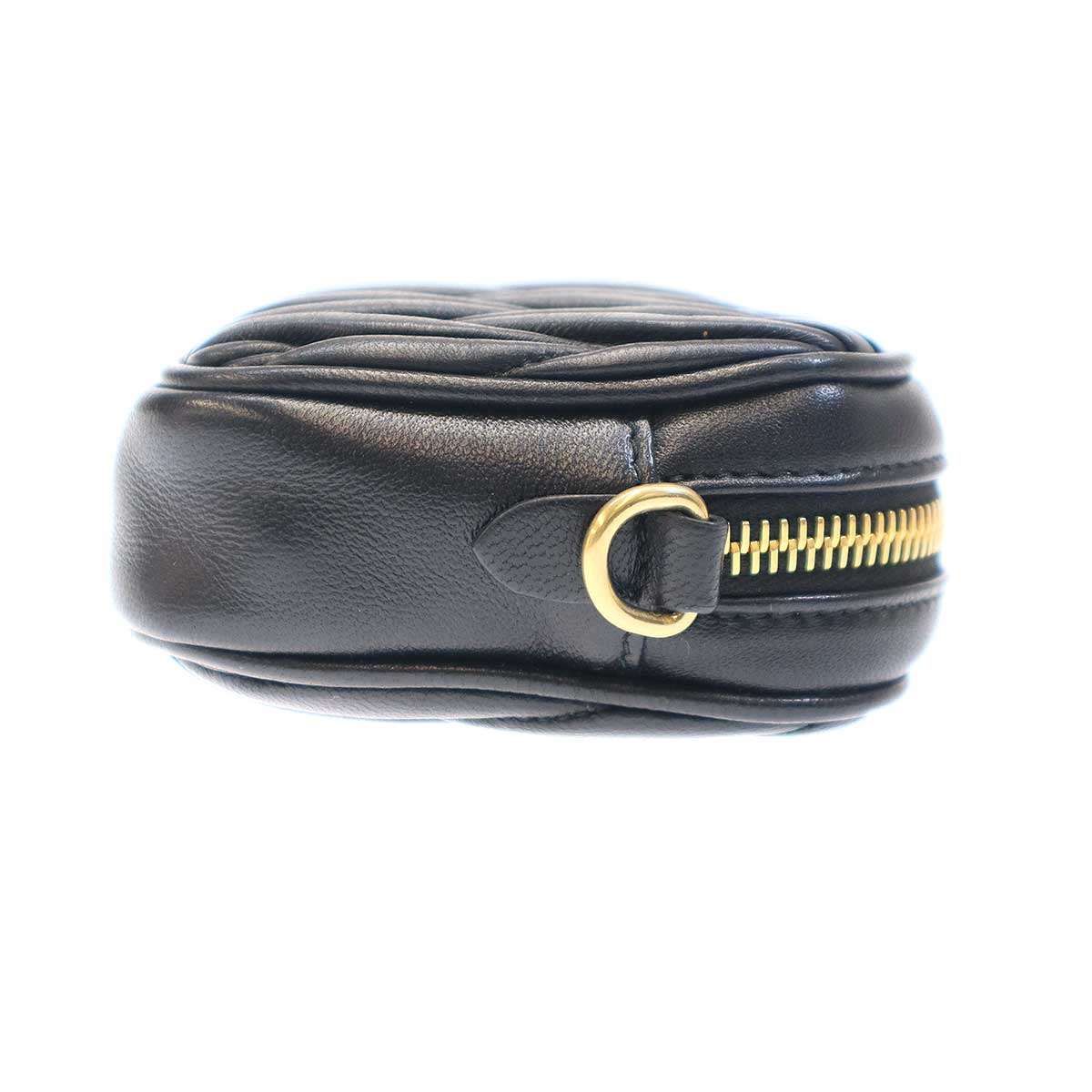 Miu Miu Matelasse Nappa Leather Pouch Black — view 3