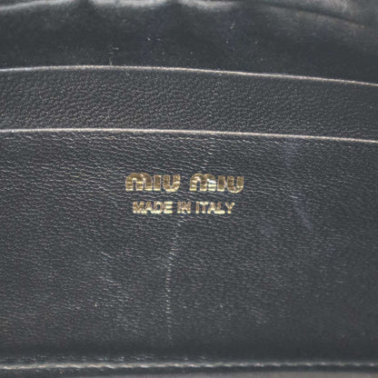 Miu Miu Matelasse Nappa Leather Pouch Black — view 5
