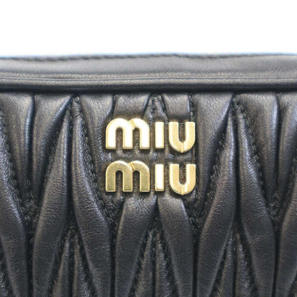 Miu Miu Matelasse Nappa Leather Pouch Black — view 7