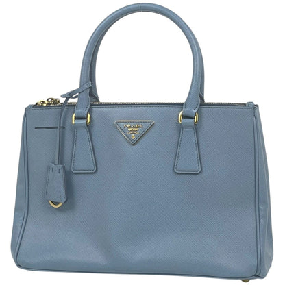 Prada Handbag Galleria 2-Way Saffiano Leather Light Blue