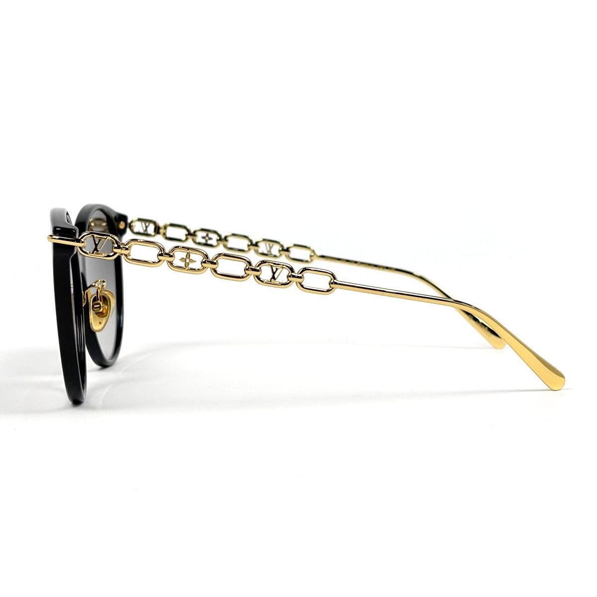 Louis Vuitton My LV Chain Two Cat Eye Sunglasses Eyewear Acetate Metal Black — view 2