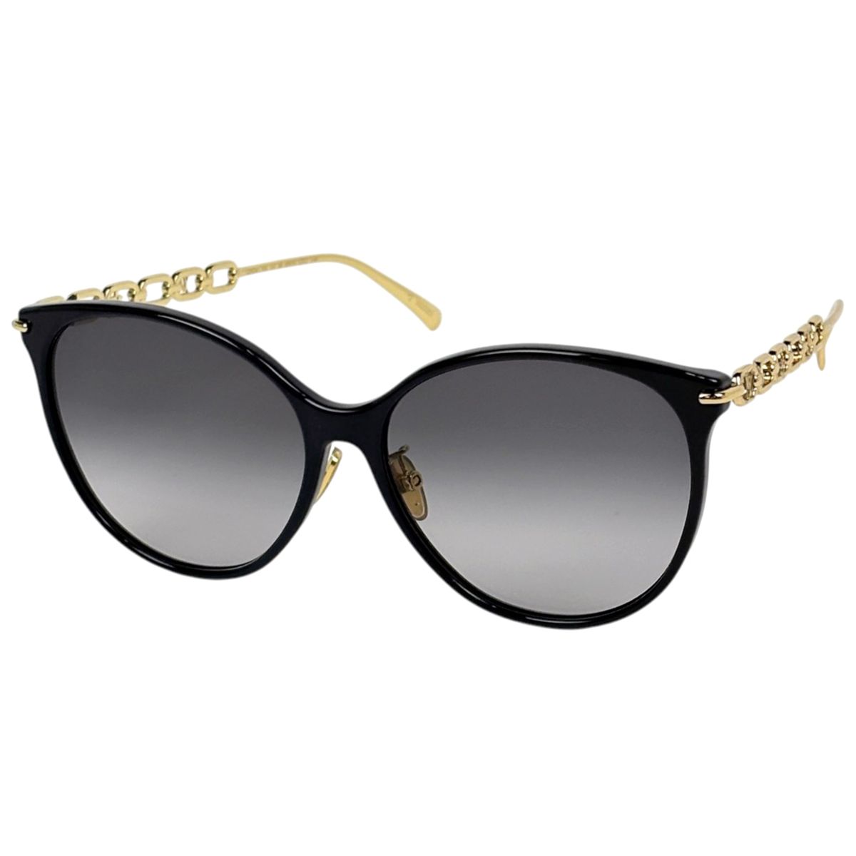 Louis Vuitton My LV Chain Two Cat Eye Sunglasses Eyewear Acetate Metal Black