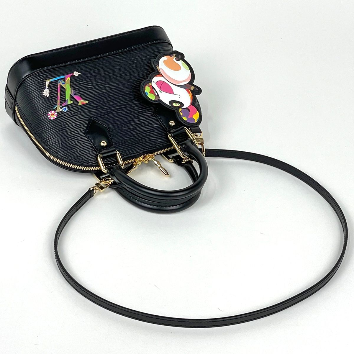 Louis Vuitton Alma BB Handbag 2-Way Takashi Murakami Epi Noir — view 5