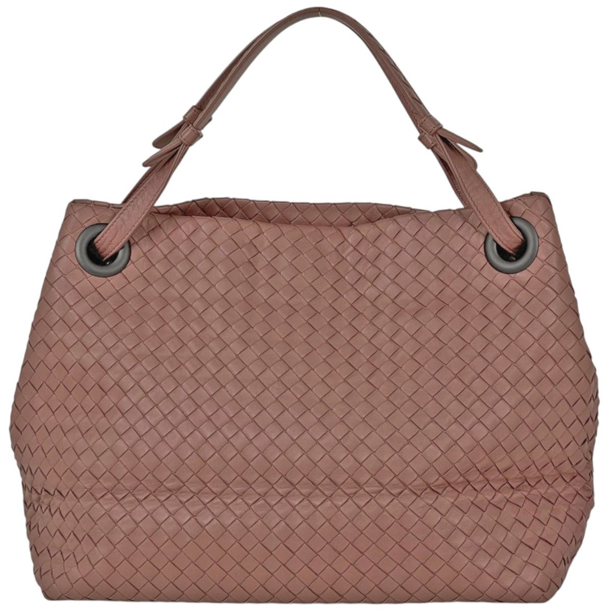 Bottega Veneta Tote Bag Intrecciato Garda Leather Pink