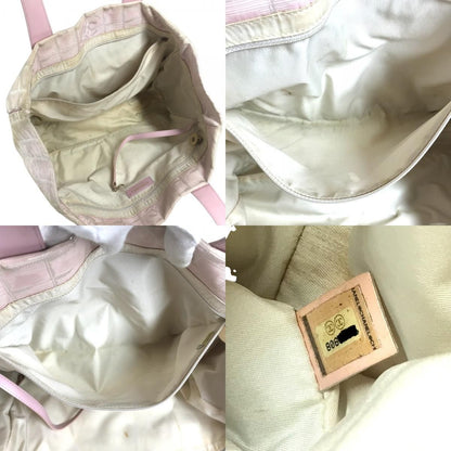 Chanel Tote Bag New Travel Line MM CC Logo Nylon Canvas Pink — view 8