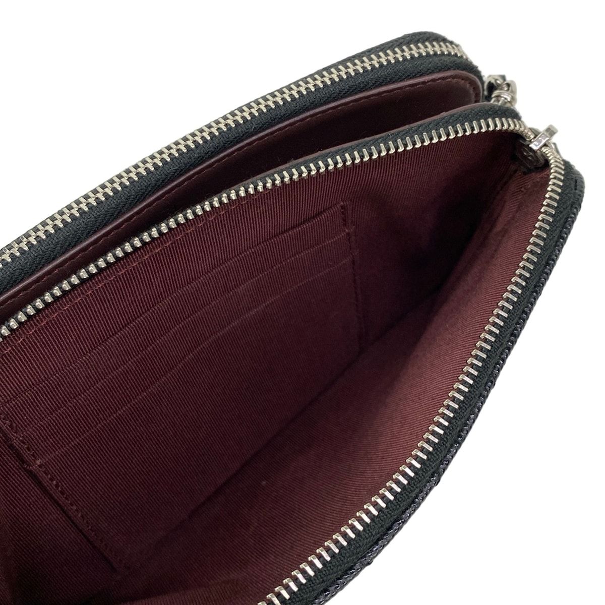 Chanel Wallet V-stitch Black Chain Silver Shoulder Bag — view 5