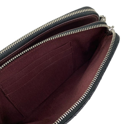 Chanel Wallet V-stitch Black Chain Silver Shoulder Bag — view 5