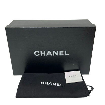 Chanel Flat Shoes Camellia Gold White Glitter Leather — view 7