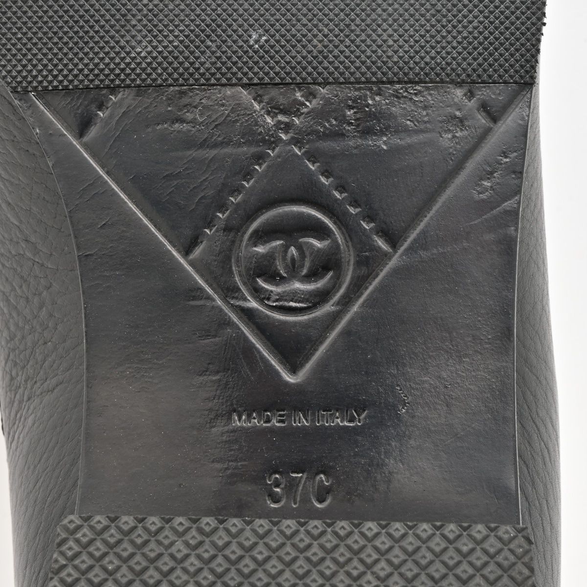 Chanel Loafers Black CC Logo Leather — view 6