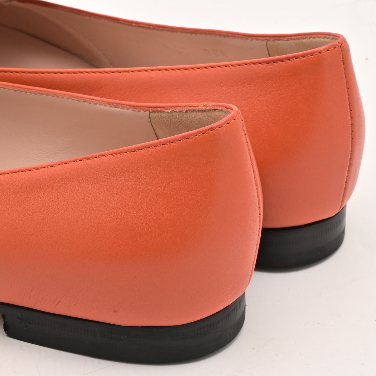Gucci Loafers Orange Gold Horsebit Leather — view 8