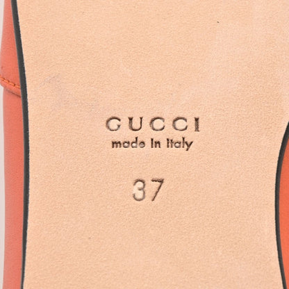 Gucci Loafers Orange Gold Horsebit Leather — view 6