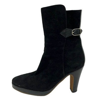 Hermes Long Boots Dark Brown Side Zip