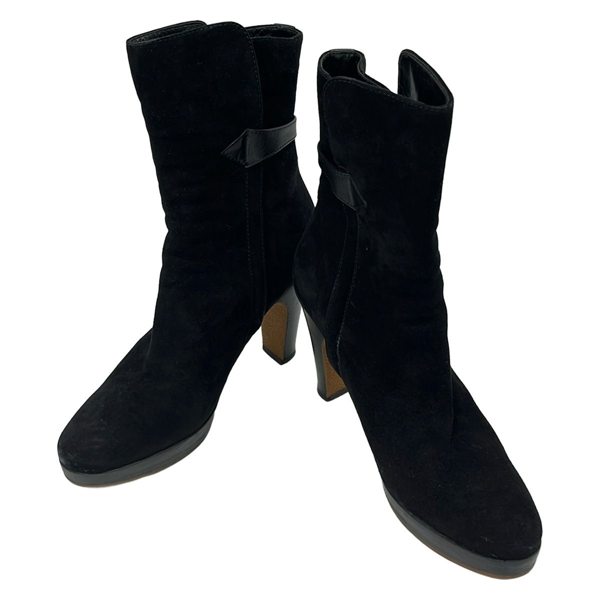 Hermes Long Boots Dark Brown Side Zip — view 2