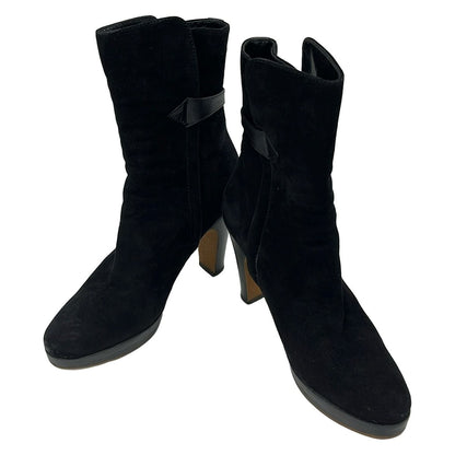 Hermes Long Boots Dark Brown Side Zip — view 2