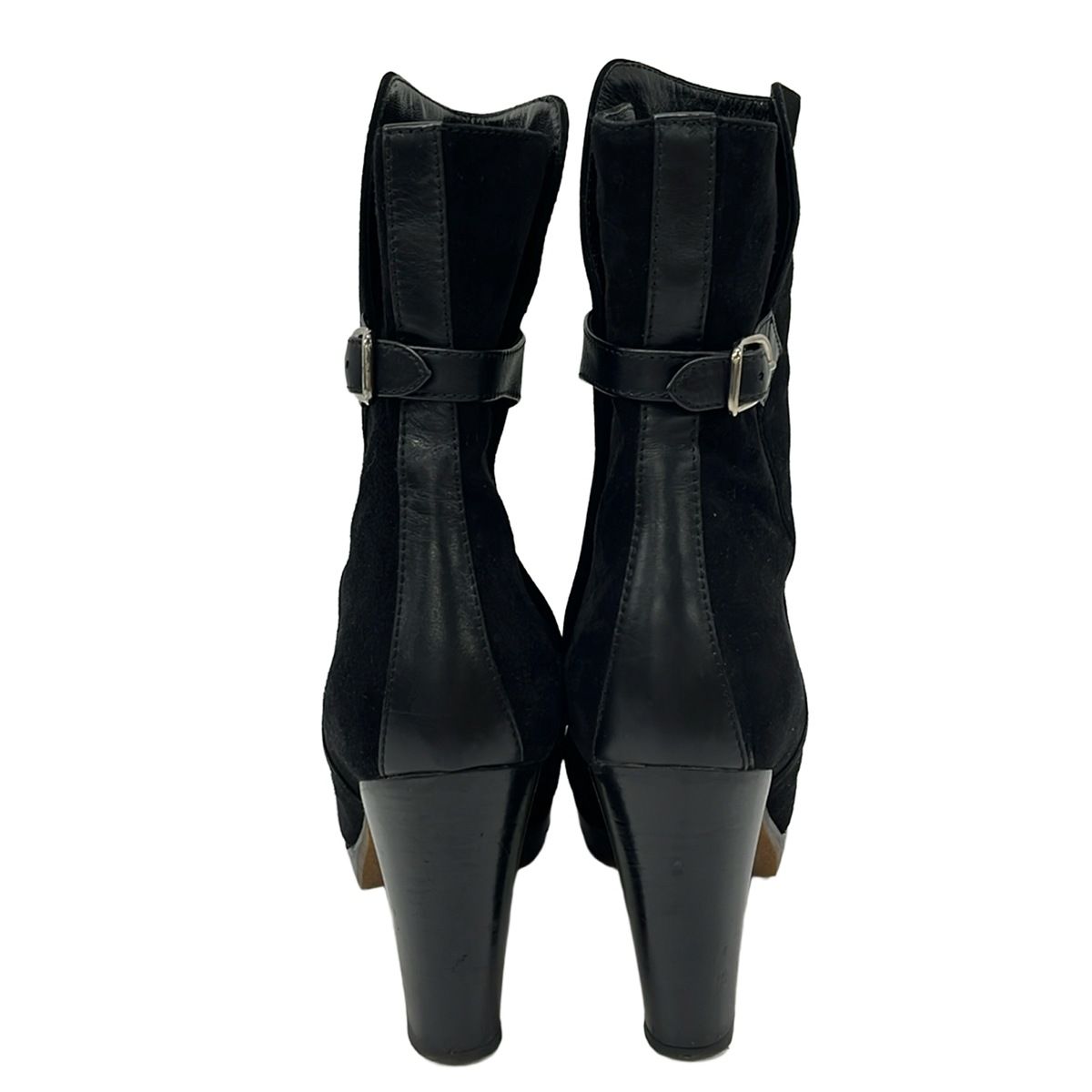 Hermes Long Boots Dark Brown Side Zip — view 3