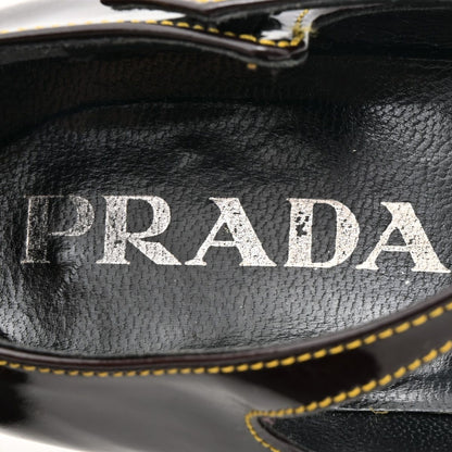 Prada Pumps Dark Brown Leather Heels — view 5
