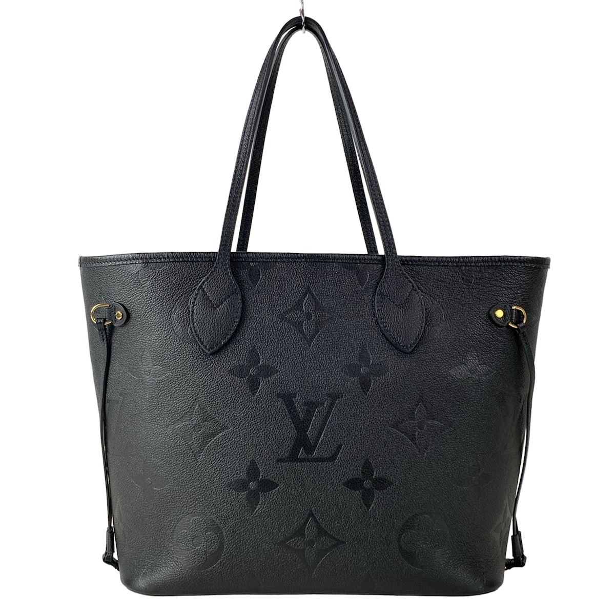 Louis Vuitton Tote Bag Monogram Empreinte Neverfull MM Noir Leather Cowhide — view 3