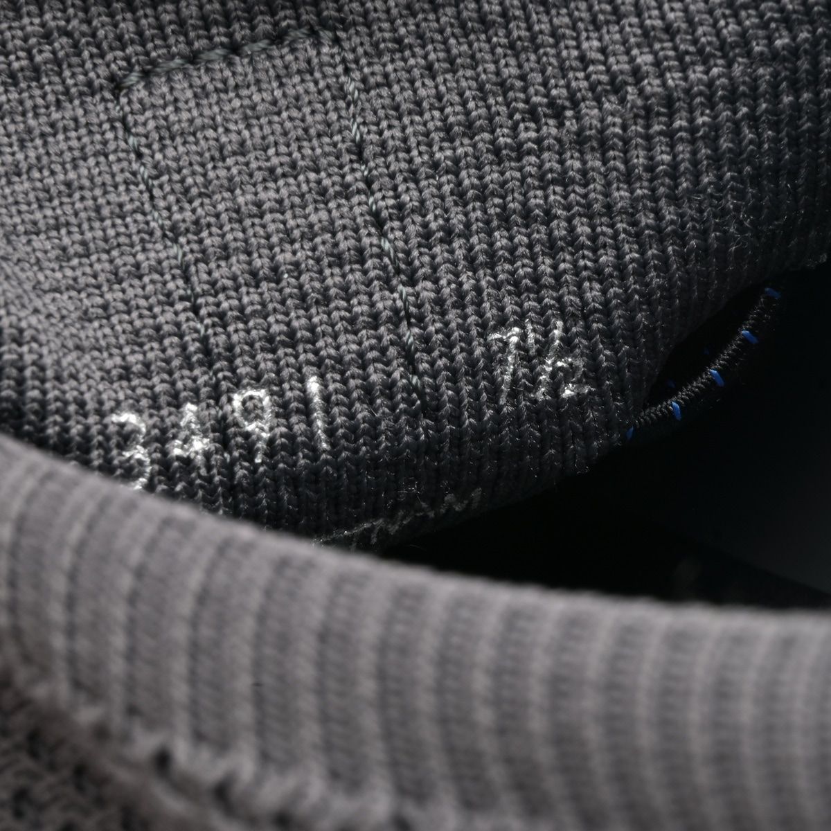 Prada Sneakers Dark Gray Black Lace-up Knit Fabric 7.5 — view 6