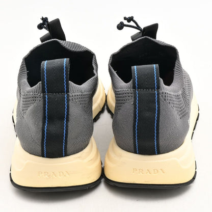 Prada Sneakers Dark Gray Black Lace-up Knit Fabric 7.5 — view 3