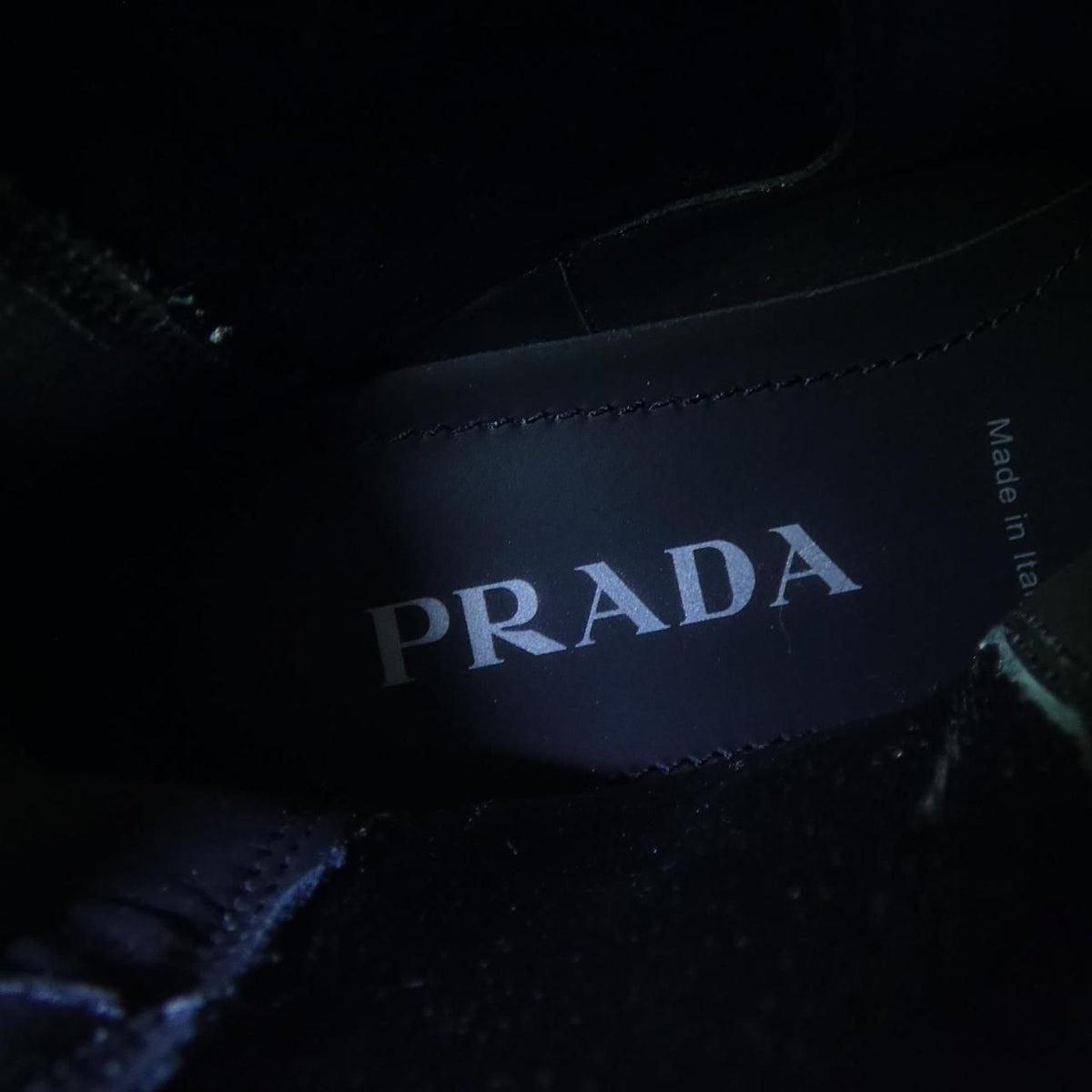 Prada Monolith Chelsea Triangle Logo Boots — view 6