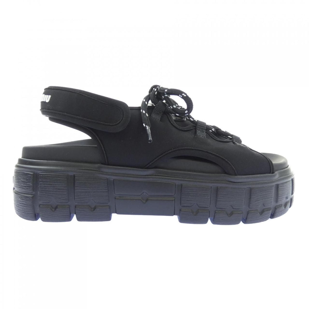 Miu Miu Lace-up Chunky Neo Spoon Sandals