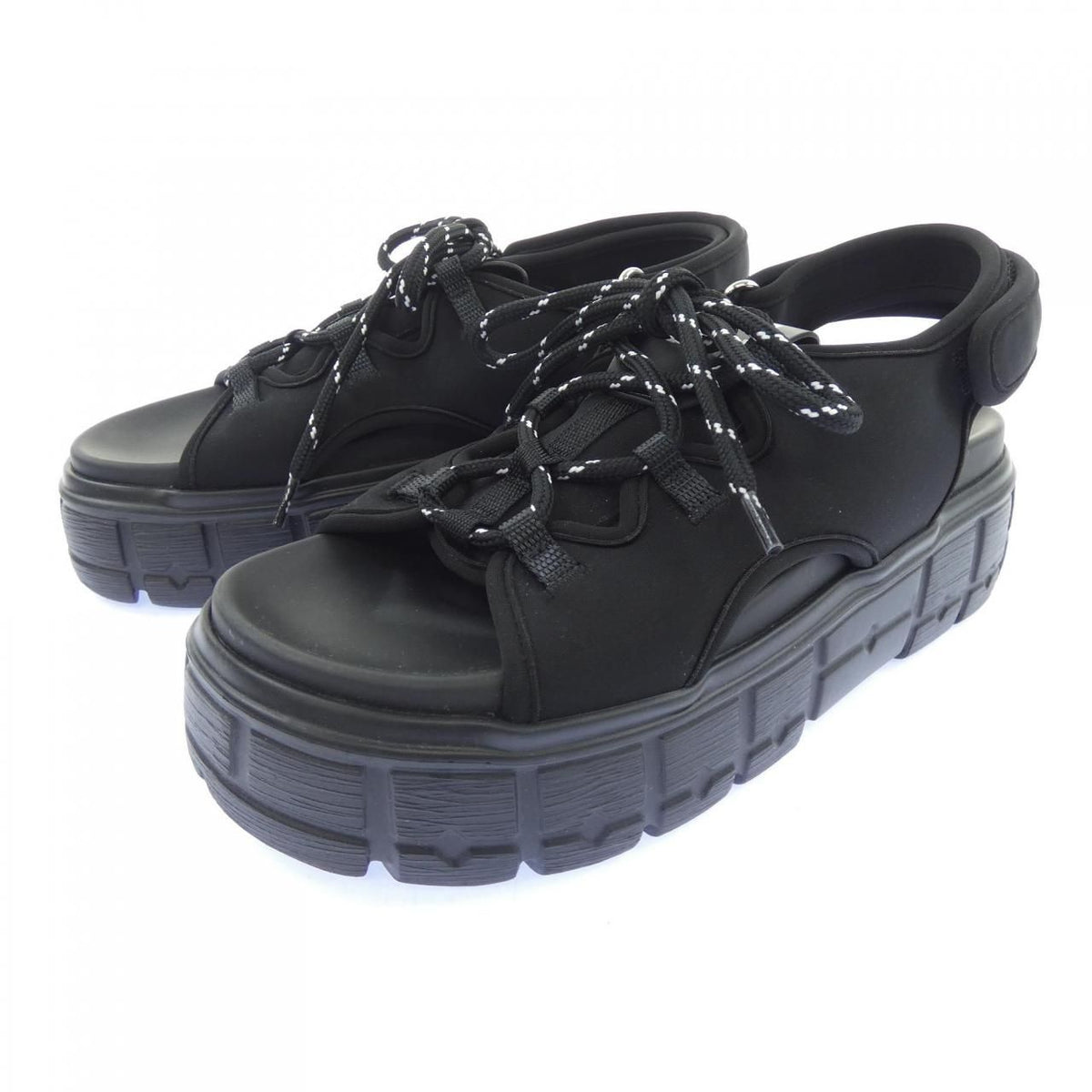 Miu Miu Lace-up Chunky Neo Spoon Sandals — view 3